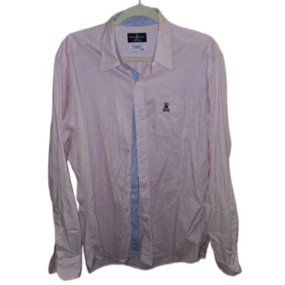 Psycho Bunny Pink Men's Button Down Large - Picture 1 of 5